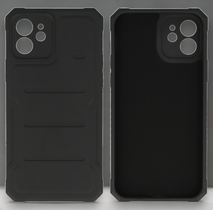 Silikonski ovitek "Protector" za iPhone 12 - črna – Infostyle