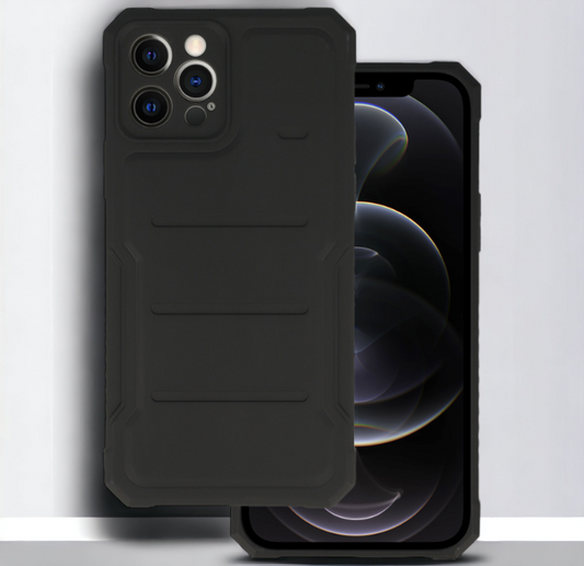 Silikonski ovitek "Protector" za iPhone 12 Pro - črna – Infostyle – Črna / TPU silikon