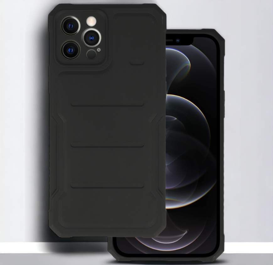 Silikonski ovitek "Protector" za iPhone 13 Pro - črna – Infostyle – Črna / TPU silikon