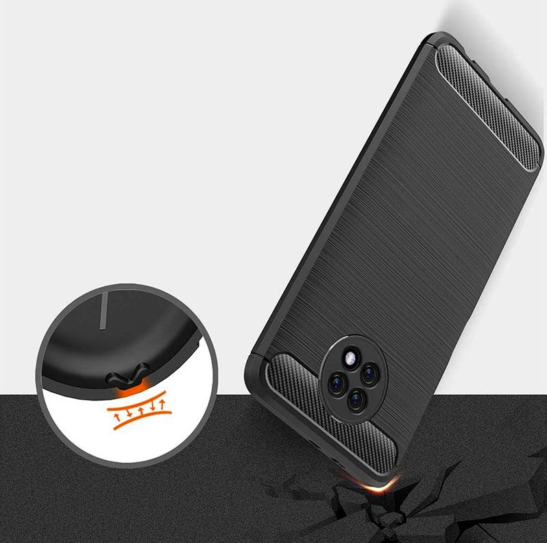 Ovitek "Carbon lite" za Xiaomi Redmi Note 9T - Črna – Infostyle