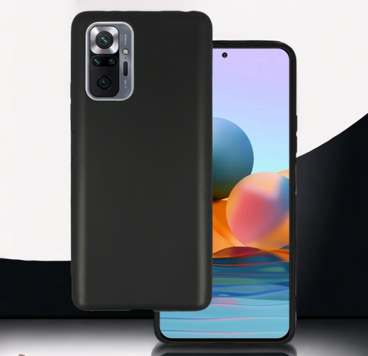 Silikonski ovitek "matt" za Xiaomi Redmi Note 10 Pro - Črna – Infostyle – Črna / Silikon