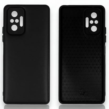 Silikonski ovitek "Smooth Leather 3D" za Xiaomi Redmi Note 10 Pro - črna – Infostyle