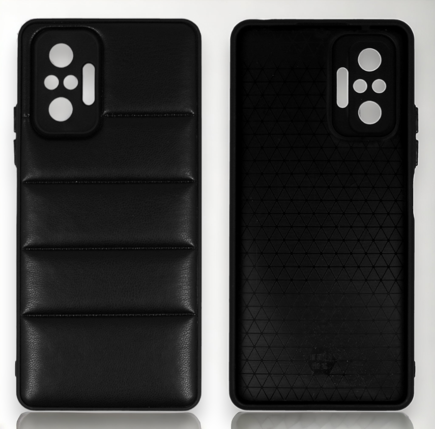 Silikonski ovitek "Striped Leather 3D" za Xiaomi Redmi Note 11 Pro / Note 11 Pro 5G - črna – Infostyle