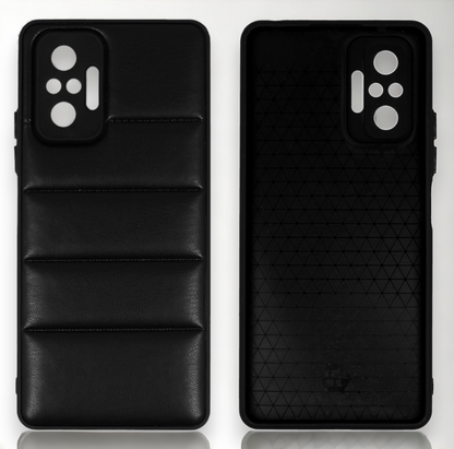 Silikonski ovitek "Striped Leather 3D" za Xiaomi Redmi Note 11 Pro / Note 11 Pro 5G - črna – Infostyle
