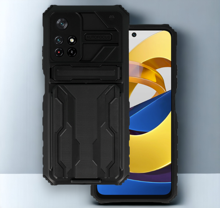 Ovitek "Combo" za Xiami Redmi Note 11 5G - črna – Tel Protect – Črna / PC + TPU silikon