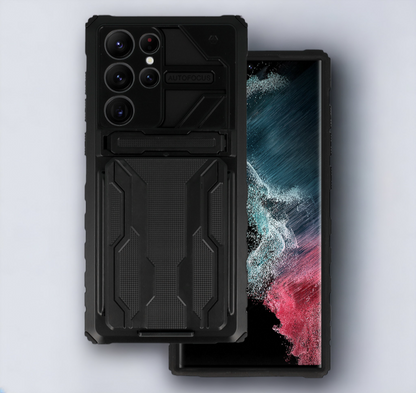 Ovitek "Combo" za Samsung Galaxy S22 Ultra - črna – Tel Protect – Črna / PC + TPU silikon