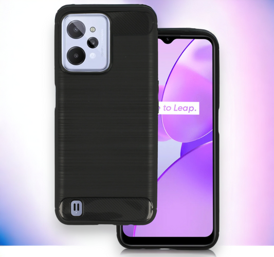Silikonski ovitek "carbon lite" za Realme C31 - Črna – Infostyle – Črna / TPU silikon