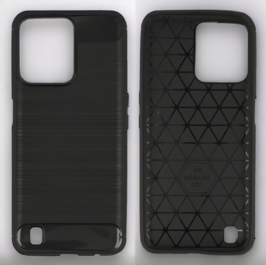 Silikonski ovitek "carbon lite" za Realme C31 - Črna – Infostyle