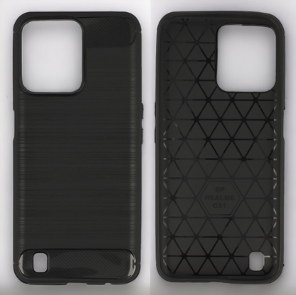 Silikonski ovitek "carbon lite" za Realme C31 - Črna – Infostyle
