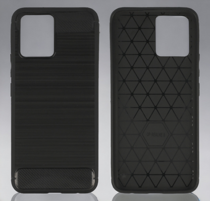 Silikonski ovitek "carbon lite" za Realme 8 - Črna – Infostyle