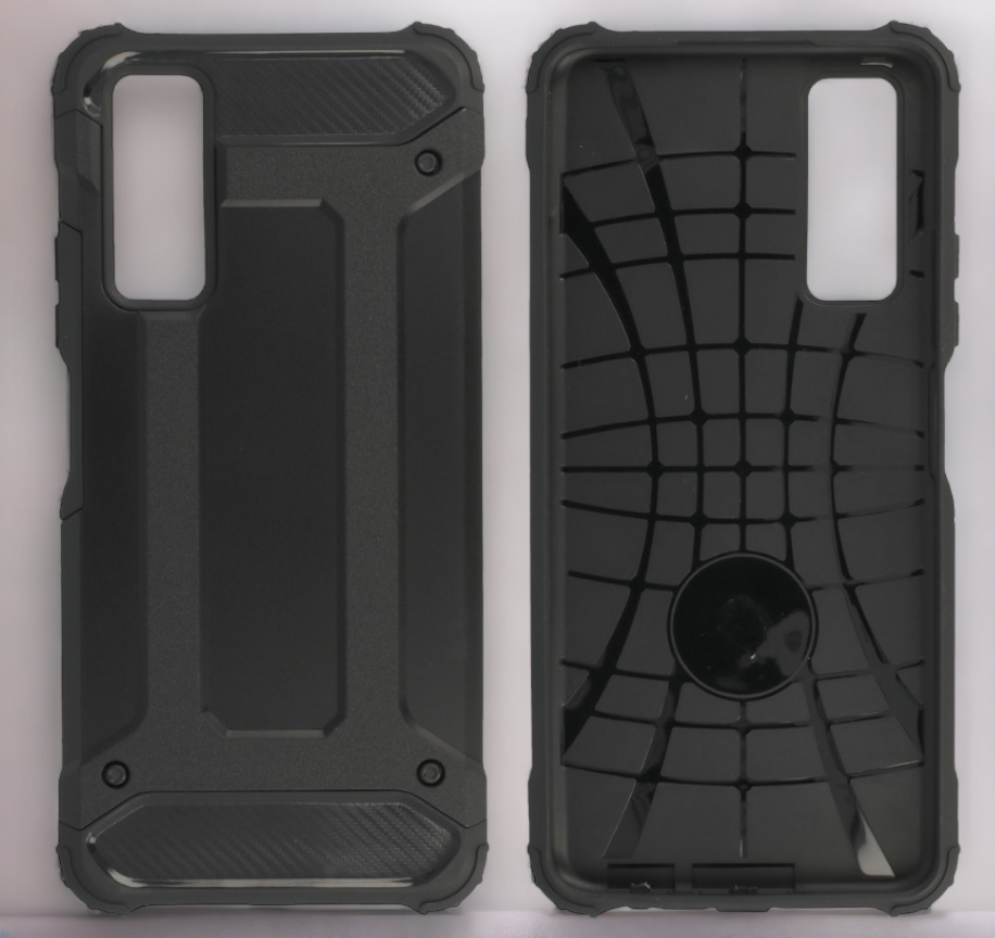 Silikonski ovitek "armor carbon" za Huawei P Smart 2021 - Črna – Infostyle