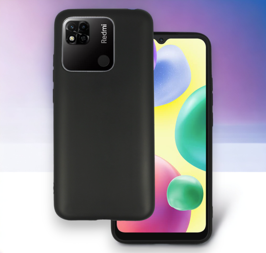 Silikonski ovitek "matt" za Xiaomi Redmi 10A - Črna – Infostyle – Črna / Silikon