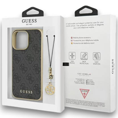 Ovitek Guess "grey charms" za iPhone 13/13 Pro (GUHCP13LGF4GGR)
