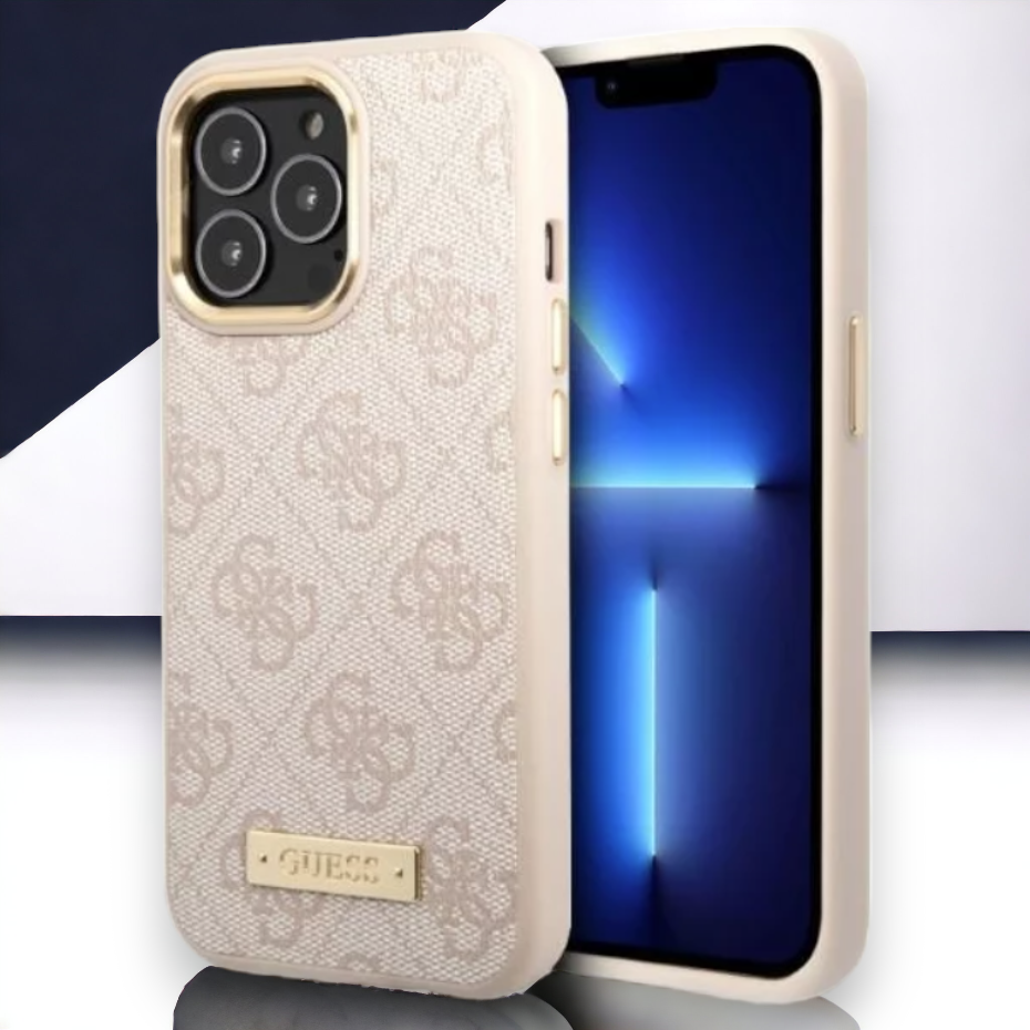 Ovitek Guess "pink" za iPhone 13/13 Pro s tehnologijo MagSafe (GUHMP13LU4GPRP) – Svetlo roza / TPC + TPU silikon