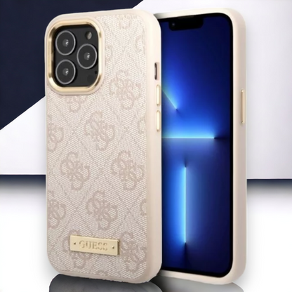 Ovitek Guess "pink" za iPhone 13/13 Pro s tehnologijo MagSafe (GUHMP13LU4GPRP) – Svetlo roza / TPC + TPU silikon