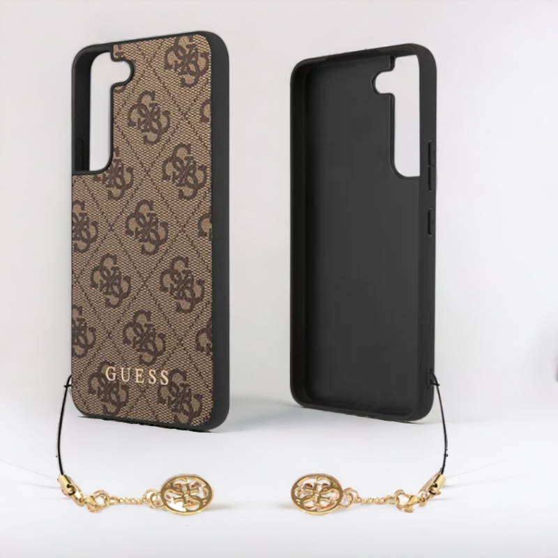 Ovitek Guess "brown charms" za Samsung Galaxy S23 (GUHCS23SGF4GBR)