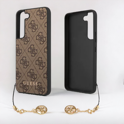 Ovitek Guess "brown charms" za Samsung Galaxy S23 (GUHCS23SGF4GBR)