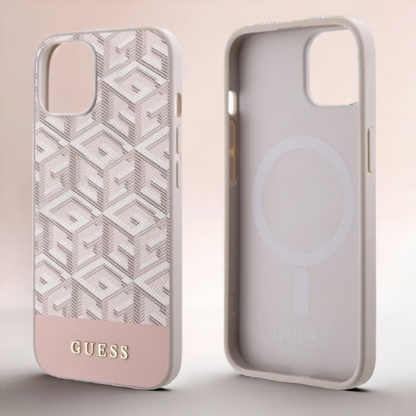 Ovitek Guess "Cube PINK" za iPhone 13 Pro s tehnologijo MagSafe (GUHMP13LHGCFSEP)