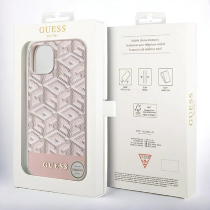 Ovitek Guess "Cube PINK" za iPhone 13 Pro s tehnologijo MagSafe (GUHMP13LHGCFSEP)