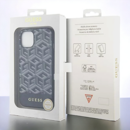 Ovitek Guess "Cube BLACK" za iPhone 13 Pro Max/12 Pro Max s tehnologijo MagSafe (GUHMP13XHGCFSEK)