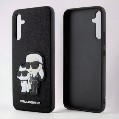 Ovitek Karl Lagerfeld "Saffiano - Karl and Choupette" za Samsung Galaxy A34 (KLHCA34SANKCPK)