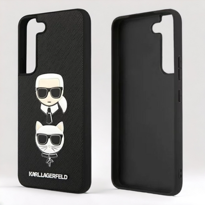 Ovitek Karl Lagerfeld "Saffiano - K&C" za Samsung Galaxy S22 Plus (KLHCS22MSAKICKCBK)
