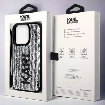 Ovitek Karl Lagerfeld "Sequins Reversible" za iPhone 14 Pro Max (KLHCP14XPSQRKS)