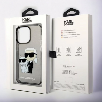 Ovitek Karl Lagerfeld "Karl & Choupette - glitter" za iPhone 14 Pro Max (KLHCP14XHNKCTGK)
