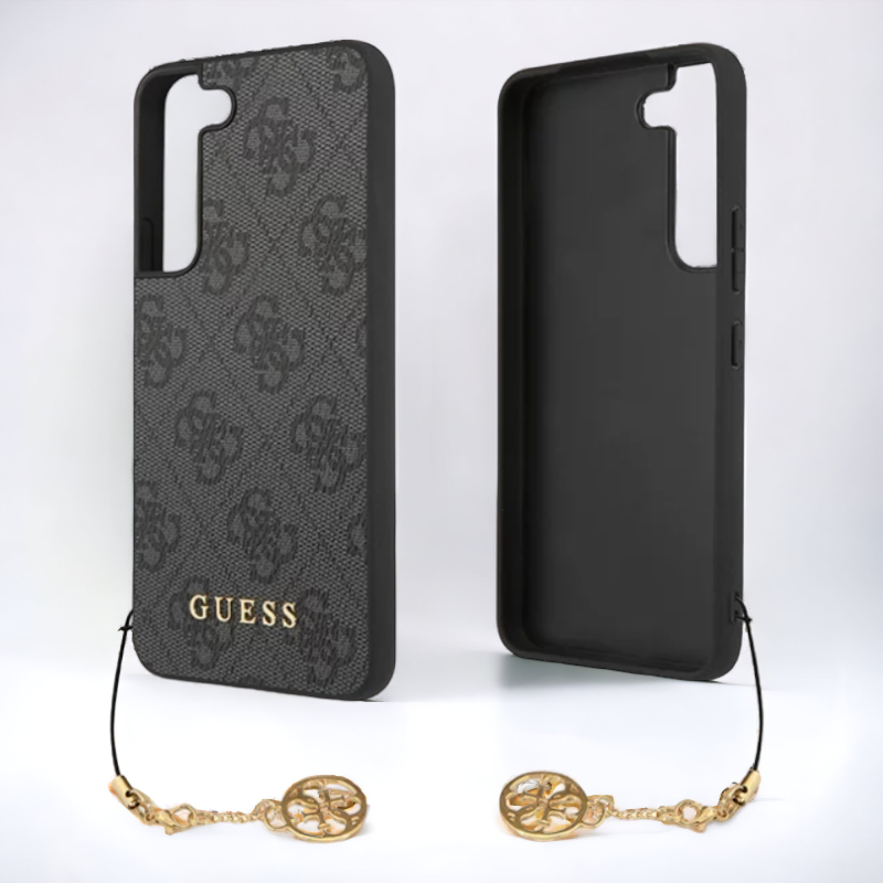 Ovitek Guess "grey charms" za Samsung Galaxy S23 (GUHCS23SGF4GGR)
