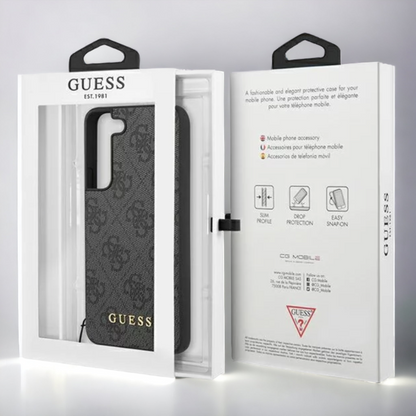 Ovitek Guess "grey charms" za Samsung Galaxy S23 (GUHCS23SGF4GGR)