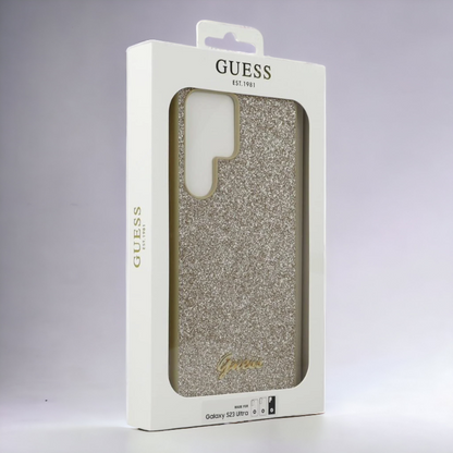 Ovitek Guess "Glitter gold" za Samsung Galaxy S23 Ultra (GUHCS23LHGGSHD)