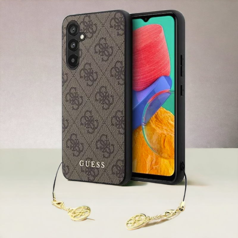 Ovitek Guess "brown charms" za Samsung Galaxy A34 (GUHCSA34GF4GBR) – Rjava / PC + TPU silikon