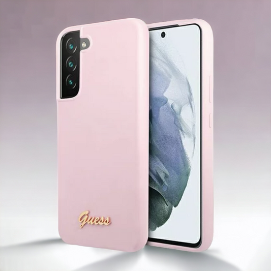 Ovitek Guess "lavender - Metal Logo" za Samsung Galaxy S22 Plus (GUHCS22MLSLMGLA) – Pastelno vijolična / TPU silikon