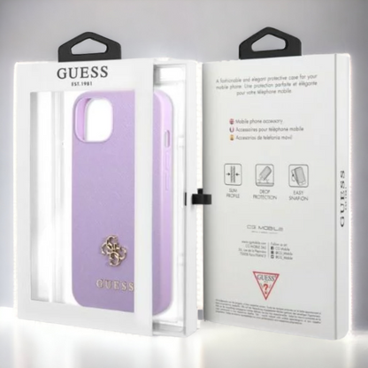 Ovitek Guess "purple mini 3D" za iPhone 13/14/15 (GUHCP13MPS4MU)