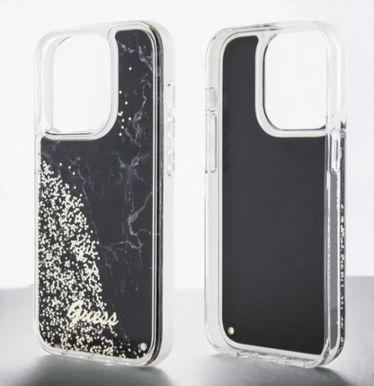 Ovitek Guess "Liquid Glitter Marble" za iPhone 14 Pro Max (GUHCP14XLCSGSGK)