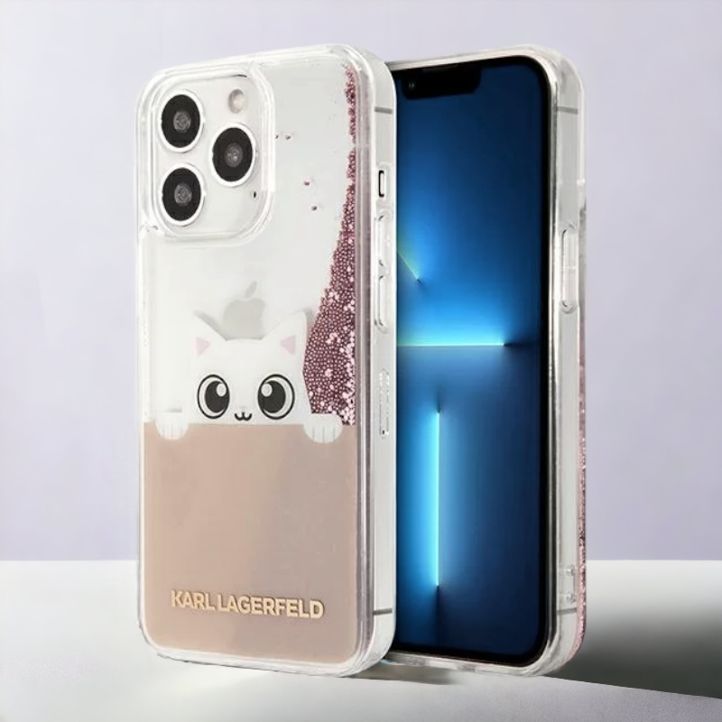 Ovitek Karl Lagerfeld "Choupette - Peek a boo" za iPhone 13 Pro Max/12 Pro Max (KLHCP13XPABGNU) – Prozorna / PC + TPU si
