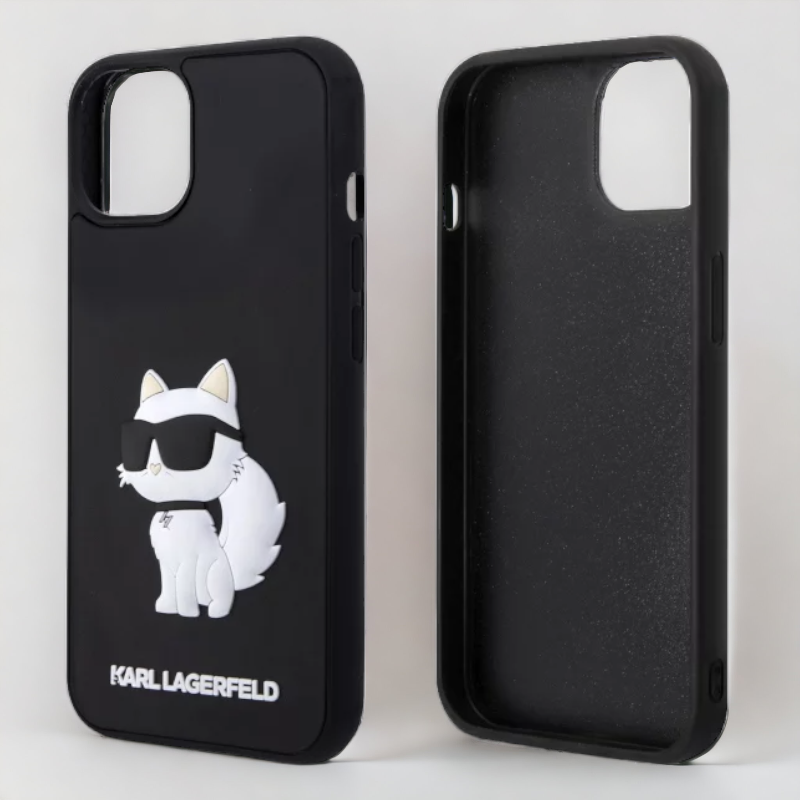 Silikonski ovitek Karl Lagerfeld " Rubber Choupette 3D" za iPhone 14 Pro Max (KLHCP14X3DRKHNK)