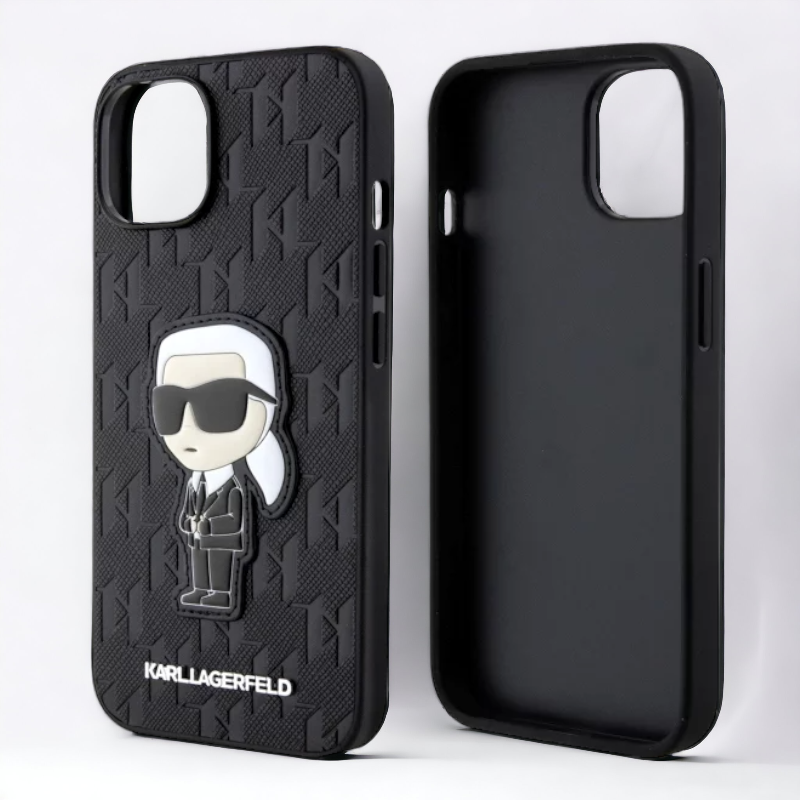 Ovitek Karl Lagerfeld " Saffiano Monogram Karl " za iPhone 13/14/15 (KLHCP14SSAKHPKK)