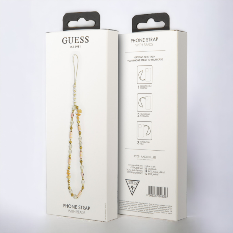 Pašček za telefon Guess "Beads Bohemia" (GUSTBOHP)