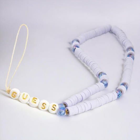 Pašček za telefon Guess "Lilac - Heishi Beads " (GUSTPEARU) – Pastelno vijolična