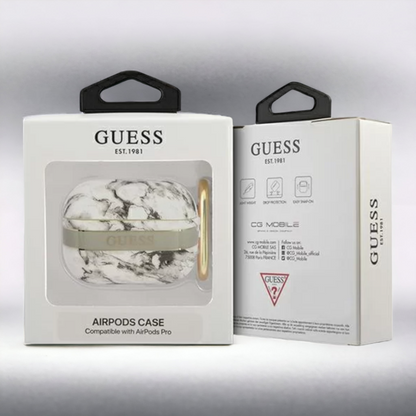 Original Guess etui "grey Marble Strap" za slušalke AirPods 3 (GUA3HCHMAG)