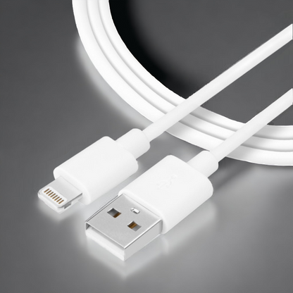 Polnilni in podatkovni kabel "Smooth Thread Cabel" USB - lightning (v dveh velikostih) – Tactical – Bela / 30 cm