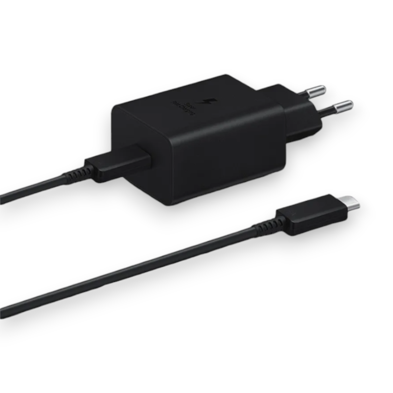 Original Samsung komplet polnilec + kabel za hitro polnjenje USB C - 45W – Črna
