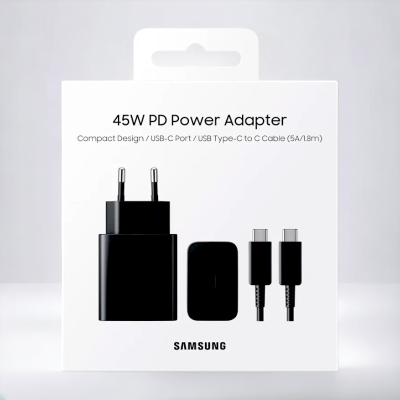 Original Samsung komplet polnilec + kabel za hitro polnjenje USB C - 45W
