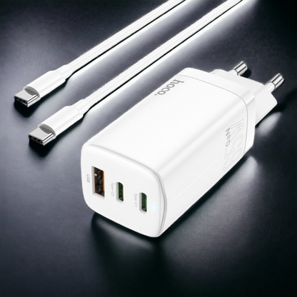 Komplet hišni polnilec "N16 mini" za hitro polnjenje in kabel USB C - 65W – Hoco