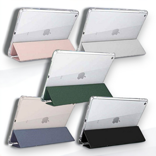 Preklopna torbica "Clear" za tablični računalnik Apple iPad 12.9'' 2018/2020 – Mercury – Črna / TPU silikon + mikrovlakn