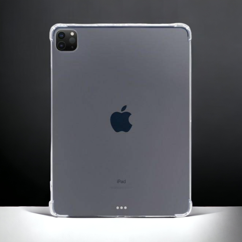 Silikonski ovitek "Bulletproof" za tablični računalnik Apple iPad 10.2'' (7 - 2019, 8 - 2020) – Mercury – Prozorna / Sil