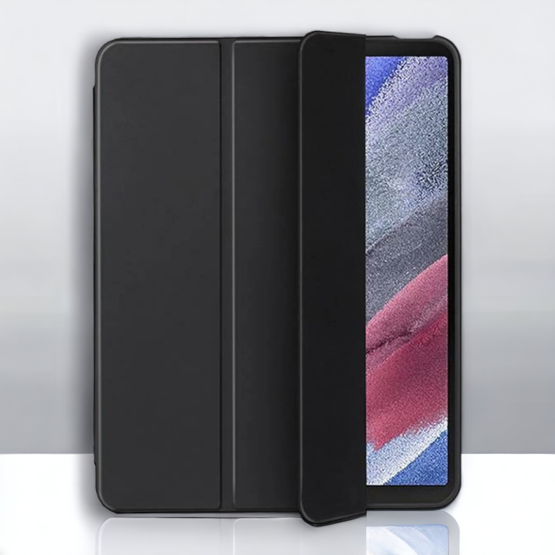 Preklopna torbica "Smart" za tablični računalnik Samsung Tab A7 Lite – Infostyle – Črna / Umetno usnje + TPU silikon