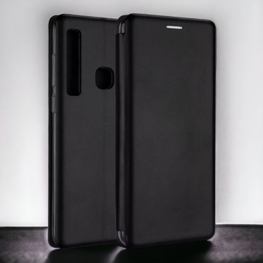 Preklopna torbica "Magnetic" za Huawei Mate 20 – Beline – Črna / Ekološko usnje + TPU silikon