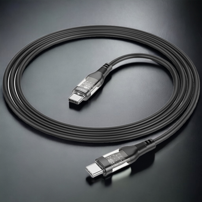 Polnilni kabel "Transparent shell" USB C - USB C 60W – Borofone